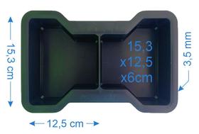 2 Forma De Piso Paver Bloquete Meio Ossinho 6cm 2 Forma De Piso Paver Bloquete Meio Ossinho 6cm