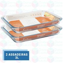 2 Forma Retangular 3L Forno Assados Sobremesa Festas Servir Doces 2 Forma Retangular 3L Forno Assados Sobremesa Festas Servir Doces