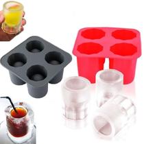 2 Formas de Gelo 4 Copos Doses em Silicone Whisky 2 Formas de Gelo 4 Copos Doses em Silicone Whisky