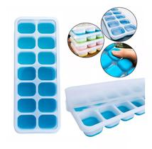 2 Formas De Gelo Cubo Com Tampa Rígida Flexível Fundo Silicone 2 Formas De Gelo Cubo Com Tampa Rígida Flexível Fundo Silicone