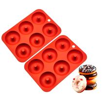 2 Formas De Silicone Para Donuts E Rosquinhas Vermelho