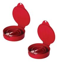 2 Formas Modeladora De Hambúrguer Recheado Plasútil Prático