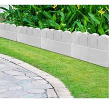 2 Formas Molde Em Abs Virgem 1,5mm 3d - Cerca Meio Fio Jardim 39x25x2,5cm