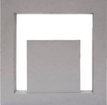 2 Formas Vazado Cobogó Abs 1,5mm - U 29x29x3,5cm