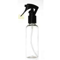 2 Frasco Pet Borrifador De 100 Ml Válvula Gatilho Preto
