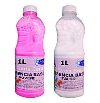 2 Frascos Essência Base P/ Fazer Desinfetante Aromas Talco E Dovene