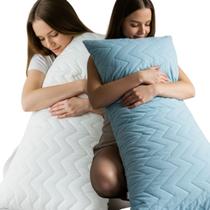 2 Fronha Xuxão Capa Travesseiro Corpo Algodão Matelado Zíper