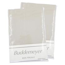 2 Fronhas Buddemeyer Travesseiro 50x70 Basic Percalle bege