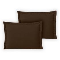 2 Fronhas Com Abas em 3 lados 70cm x 50cm Percal 180 Fios
