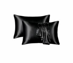 2 Fronhas De Cetim Antifrizz 50x70 Premium Diversas Cores