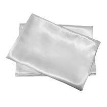 2 Fronhas De Cetim Seda Branco Anti Frizz Alto Brilho
