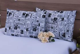 2 Fronhas De Jornal Avulsas Algodão Ponto Palito 70x 50 COR JORNAL 2 Fronhas De Jornal Avulsas Algodão Ponto Palito 70x 50 COR JORNAL