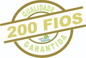 2 Fronhas King 50cmx90cm 100% Algodão 200 Fios Cáqui Barrado Bordado Cáqui