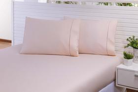 2 Fronhas King 60X80 100% Algodão 180 Fios Ponto Palito Rosé
