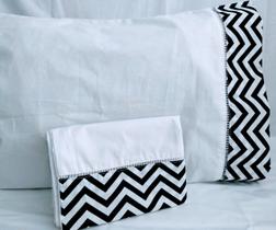 2 Fronhas King 90x50 100% Algodão 200 Fios Ponto Palito Chevron 2 Fronhas King 90x50 100% Algodão 200 Fios Ponto Palito Chevron