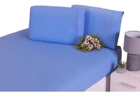 2 Fronhas King 90X50 100%Algodão 200Fios Ponto Palito Bra Az