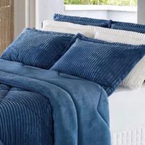 2 Fronhas Plush/Soft Canelada Microfibra Porta Travesseiro