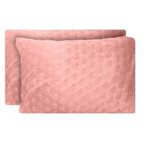 2 Fronhas Porta Travesseiro Plush Soft Manta Flannel Love