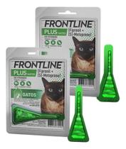 2 Frontline Plus Para Gatos Antipulgas E Carrapatos Kit
