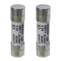 2 Fusível Fotovoltaico Solar Cerâmico 25a 1000v 10x38mm 2 Fusível Fotovoltaico Solar Cerâmico 25a 1000v 10x38mm