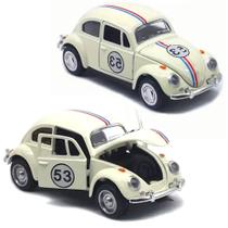 2 Fusquinhas de Ferro Herbie Fusca do Filme 1:32 Fricção Abre Portas e Capô
