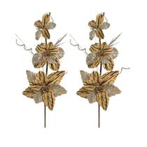 2 Galho Pick Bico De Papagaio Listrado Enfeite De Natal 58Cm 2 Galho Pick Bico De Papagaio Listrado Enfeite De Natal 58Cm