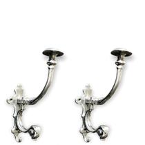 2 Gancho clássico De Parede Cabides aluminio escovado 2 Gancho clássico De Parede Cabides aluminio escovado