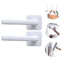 2 Ganchos Adesivo de Parede Cabide Porta Papel Toalha
