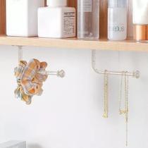 2 Ganchos Adesivo Transparente Parede Super Aderência Gliter