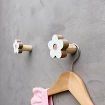2 Ganchos de parede flor infantil decoração baby 2Flbb15c 2 Ganchos de parede flor infantil decoração baby 2Flbb15c