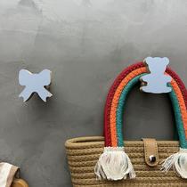 2 Ganchos de parede Laço e Urso decoração infantil animais