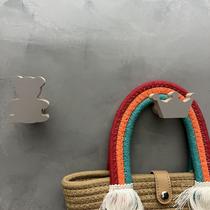 2 Ganchos de parede Urso e Coroa decoração infantil princesa