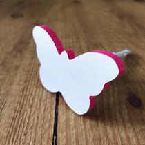 2 Ganchos penduradores de parede de Borboleta em MDF