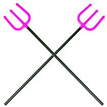 2 Garfão Diabinho Tridente Rosa Festa a Fantasia Infantil e Adulto Halloween