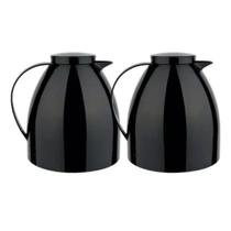2 Garrafa Térmica Mesa Bule Viena Baby Café Chá 400ml Preto