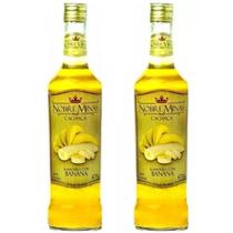 2 Garrafas Cachaça Rapadura Com Banana Nobre Minas 670ml
