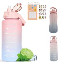 2 Garrafas de Água 2L Squeeze Frase Motivacional 2 Litros