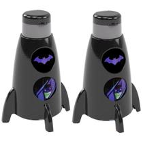 2 Garrafas de Foguete Batman 320ml Garrafinha para Criança Plasútil