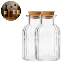 2 Garrafas de Vidro 240ml Com Tampa Rolha Luxo Bar Whisky 2 Garrafas de Vidro 240ml Com Tampa Rolha Luxo Bar Whisky