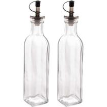 2 Garrafas de Vidro Galheteiros para Vinagre Azeite com Bico Dosador 250ml - Tok House