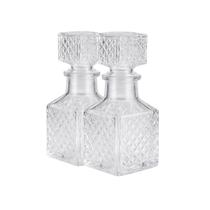 2 Garrafas Licoreira Vidro 50ml Tampa Hermética Transparente