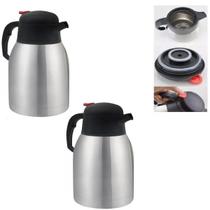 2 Garrafas Térmica Aço Inox 1,5 Litros Café Chá Frio Quente