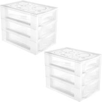 2 Gaveteiros Médio Organizar 3 Gavetas Escritório Ordene Joias Agulhas Transparente 2 Gaveteiros Médio Organizar 3 Gavetas Escritório Ordene Joias Agulhas Transparente