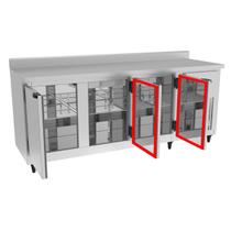 2 Gaxeta Balcão Refrigerado Para Kofisa 1,85m KBSC-185 60x43