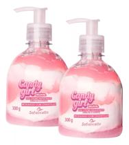 2 Gel Creme Hidrantante Beijável Virilha e Corpo Candy Girl Beijável Morango com Chantilly