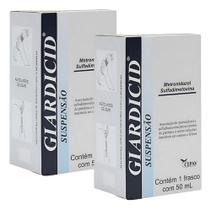 2 Giardicid Suspensão 50ml Tratamento Giardia Cão Gato Cepav