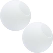 2 Globos Vidro 15cm Esfera Bola Bolinha Jabuticaba Branco Fosco Leitoso Gimpo 2x-GL15