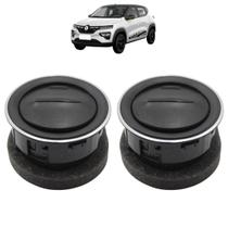 2 Grade Difusor Ar Lateral Kwid 2018 2019 2020 2021 Prata