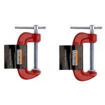 2 Grampo C Leve Resistente Starfer 3'' Bancada Carpintaria 2 Grampo C Leve Resistente Starfer 3'' Bancada Carpintaria