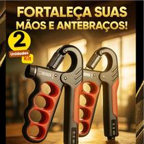 2 Hand Grip Fortalecedor De Punho Mãos E Antebraço 5 A 100kg Ajuste Intensidade Treino Aparelho Fitness Fisioterapia